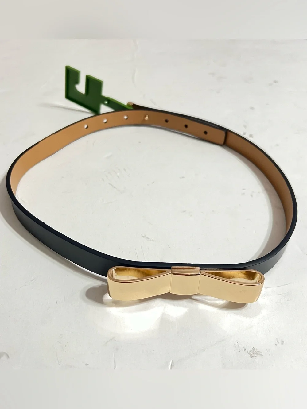 Kate Spade New York Metal Bow Leather Belt